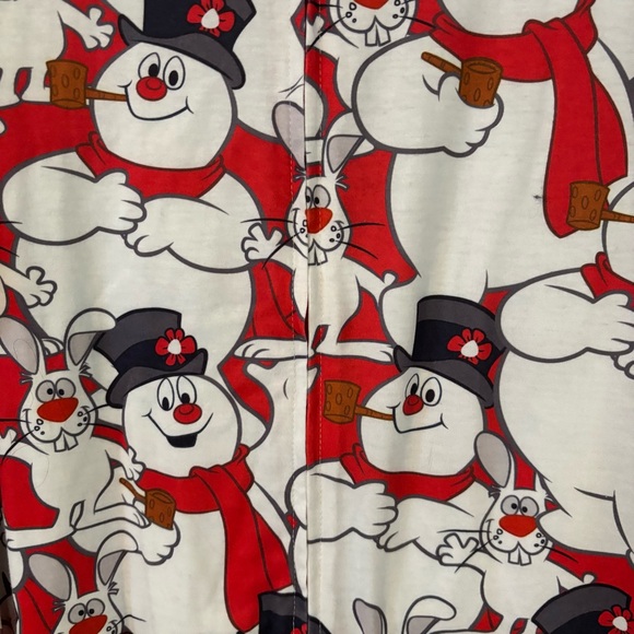 Frosty The Snowman Christmas Women’s one piece Pajamas Sleepwear Zipper  & Hood - Picture 4 of 9